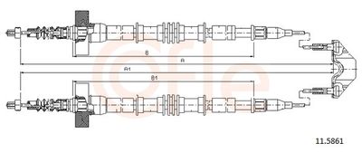 Тросик, cтояночный тормоз COFLE 92.11.5861