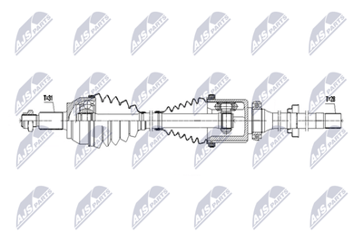 Piedziņas vārpsta NTY NPW-LR-051