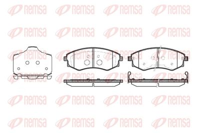Bremžu uzliku kompl., Disku bremzes REMSA 0318.03