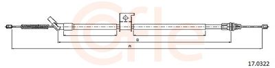 Тросик, cтояночный тормоз COFLE 92.17.0322