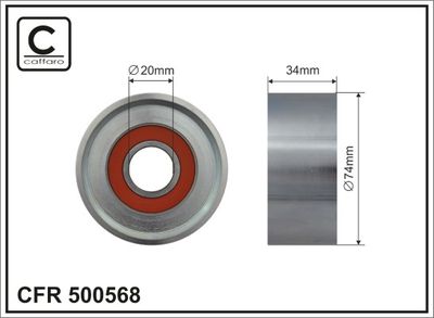 Spriegotājrullītis, Ķīļrievu siksna CAFFARO 500568