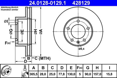 Тормозной диск ATE 24.0128-0129.1