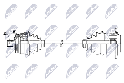 Piedziņas vārpsta NTY NPW-AU-098