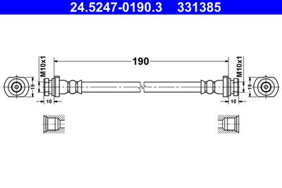 Тормозной шланг ATE 24.5247-0190.3