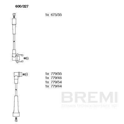 Augstsprieguma vadu komplekts BREMI 600/327