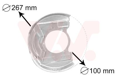 Dubļu sargs, Bremžu disks VAN WEZEL 3730371