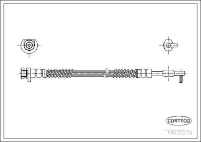 Bremžu šļūtene CORTECO 19032279