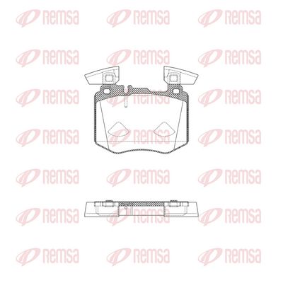 Комплект тормозных колодок, дисковый тормоз REMSA 1883.00