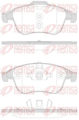 Bremžu uzliku kompl., Disku bremzes REMSA 1350.30