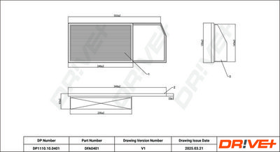 Воздушный фильтр Dr!ve+ DP1110.10.0401