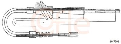 Тросик, cтояночный тормоз COFLE 92.10.7501