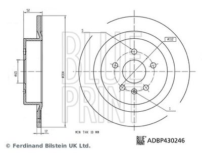 Bremžu diski BLUE PRINT ADBP430246