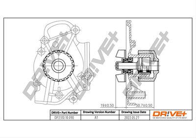 Ūdens sūknis, dzinēja dzesēšana Dr!ve+ DP2310.10.090