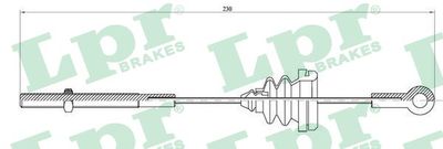 Тросик, cтояночный тормоз LPR C0904B