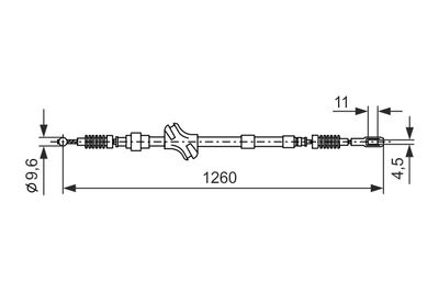 Тросик, cтояночный тормоз BOSCH 1 987 477 189