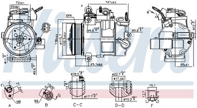 Компрессор, кондиционер NISSENS 890800