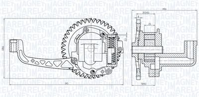 Масляный насос MAGNETI MARELLI 351516000015