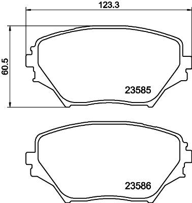 HELLA PAGID 8DB355009741 Bremžu uzliku kompl