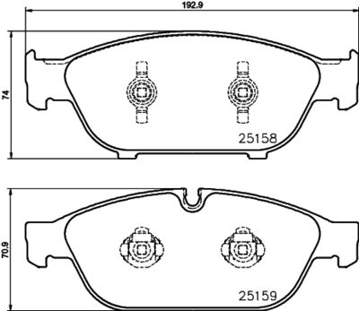 HELLA PAGID 8DB355016031 Bremžu uzliku kompl