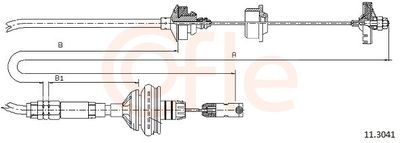 Трос, управление сцеплением COFLE 11.3041
