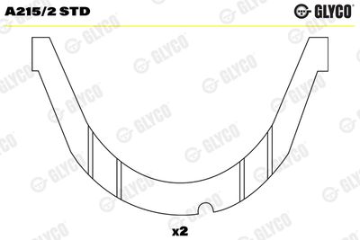 Дистанционная шайба, коленчатый вал GLYCO A215/2 STD