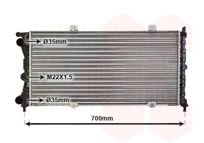 Radiators, Motora dzesēšanas sistēma VAN WEZEL 17002143
