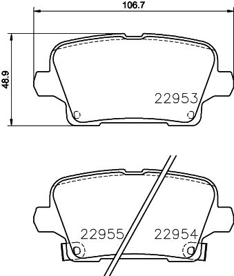 Bremžu uzliku kompl., Disku bremzes HELLA PAGID 8DB 355 039-501