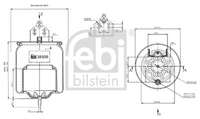 Pneimoatsperes spilvens, Pneimopiekare FEBI BILSTEIN 38509