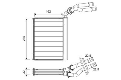 Теплообменник, отопление салона VALEO 811658