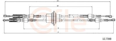 Трос, механическая коробка передач COFLE 92.12.7263