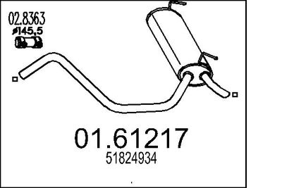 Глушитель выхлопных газов конечный MTS 01.61217