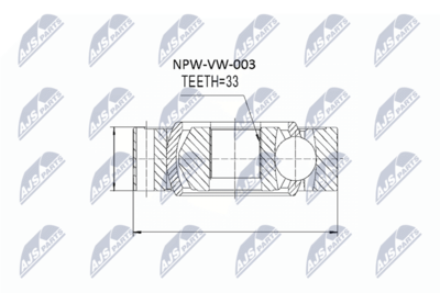 Šarnīru komplekts, Piedziņas vārpsta NTY NPW-VW-003
