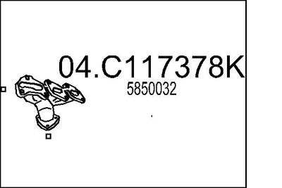 Izplūdes caurule MTS 04.C117378K