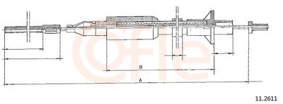 Трос, управление сцеплением COFLE 92.11.2611