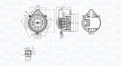 Вентилятор салона MAGNETI MARELLI 069412281010