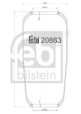 Pneimoatsperes spilvens, Pneimopiekare FEBI BILSTEIN 20883