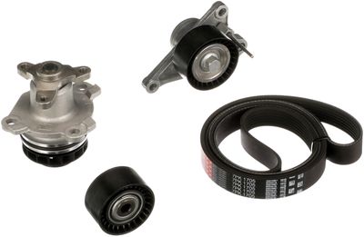 Водяной насос + комплект ручейковых ремней GATES KP17PK1705