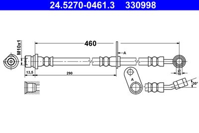 Тормозной шланг ATE 24.5270-0461.3