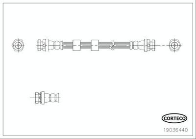 Bremžu šļūtene CORTECO 19036440