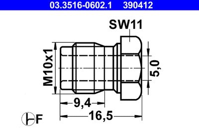 Накидный болт ATE 03.3516-0602.1