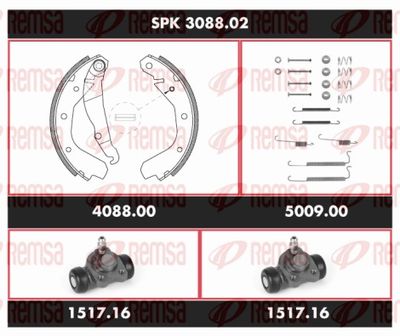Bremžu komplekts, Trumuļu bremzes REMSA SPK 3088.02