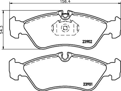 Комплект тормозных колодок, дисковый тормоз HELLA PAGID 8DB 355 014-401