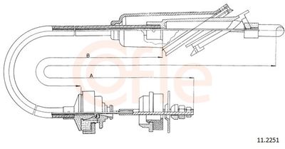 Трос, управление сцеплением COFLE 92.11.2251