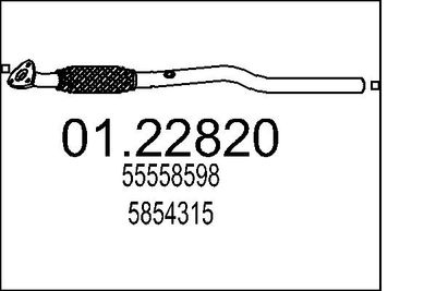 Труба выхлопного газа MTS 01.22820