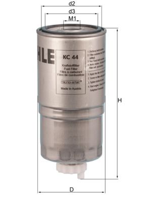 Degvielas filtrs MAHLE KC 44