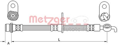Bremžu šļūtene METZGER 4111561