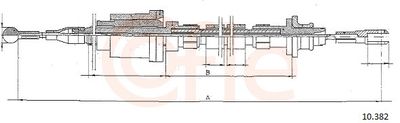 Трос, управление сцеплением COFLE 92.10.382
