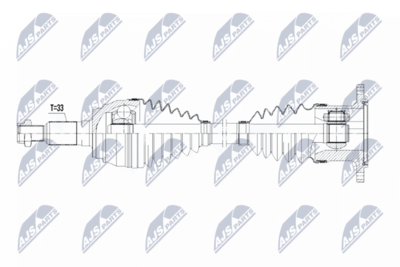 Приводной вал NTY NPW-CH-072