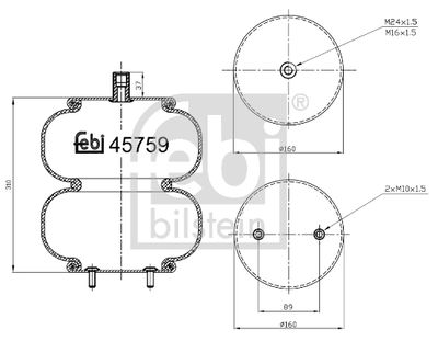 Pneimoatsperes spilvens, Pneimopiekare FEBI BILSTEIN 45759