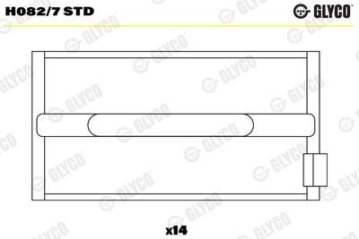 Kloķvārpstas gultnis GLYCO H082/7 STD